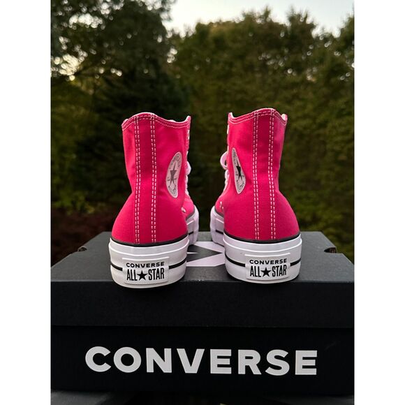 NEW Converse Womens Pink Chuck Taylor All Star Platform High Casual Sneaker Sz 9 - Picture 5 of 8